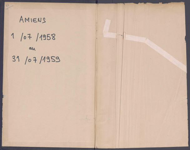 Table des successions et absences du bureau d'Amiens