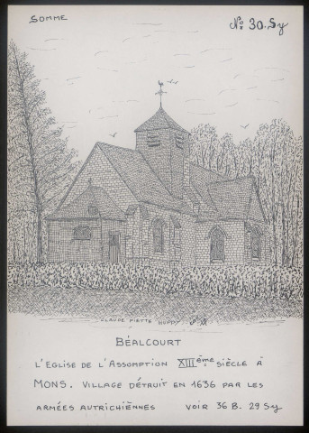 Béalcourt : église de l'Assomption - (Reproduction interdite sans autorisation - © Claude Piette)