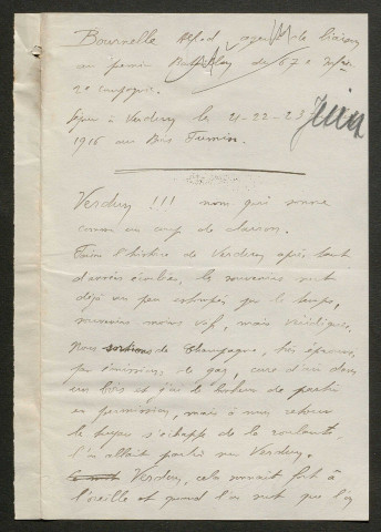 Témoignage de Bournelle, Alfred et correspondance avec Jacques Péricard