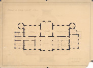 Château de Mme Veuve-Saint, premier projet : plan d'ensemble du rez-de-chaussée dressé par l'architecte Paul Delefortrie