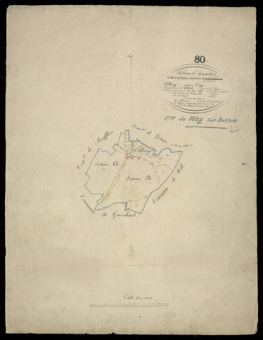 Plan du cadastre napoléonien - Villeroy : tableau d'assemblage