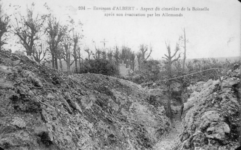 Environs d'Albert - Aspect du cimetière de la Boisselle après son évacuation par les Allemands