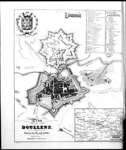 a309. - Plan de Doullens au XVIIIe siècle