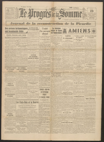 Le Progrès de la Somme, numéro 22234, 19 décembre 1940
