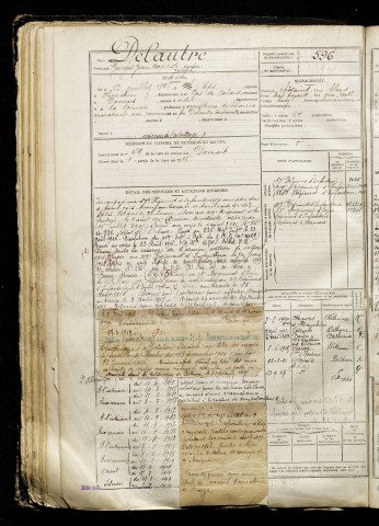 Delautre, Georges Jean Baptiste Joseph, né le 12 juillet 1896 à Eps (Pas-de-Calais), classe 1916, matricule n° 596, Bureau de recrutement d'Abbeville