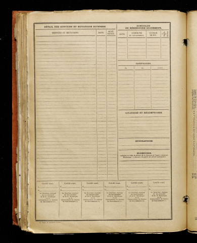 Inconnu, classe 1917, matricule n° 462, Bureau de recrutement d'Amiens