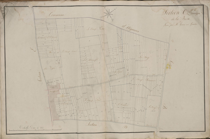 Plan du cadastre napoléonien - Atlas cantonal - Amiens : Bosse (La), C
