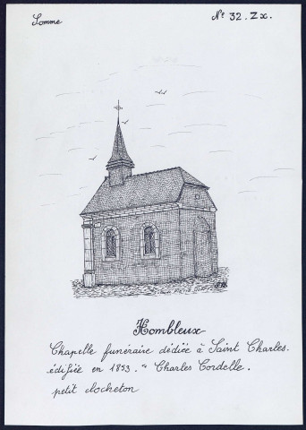 Hombleux : chapelle funéraire dédiée à Saint-Charles - (Reproduction interdite sans autorisation - © Claude Piette)