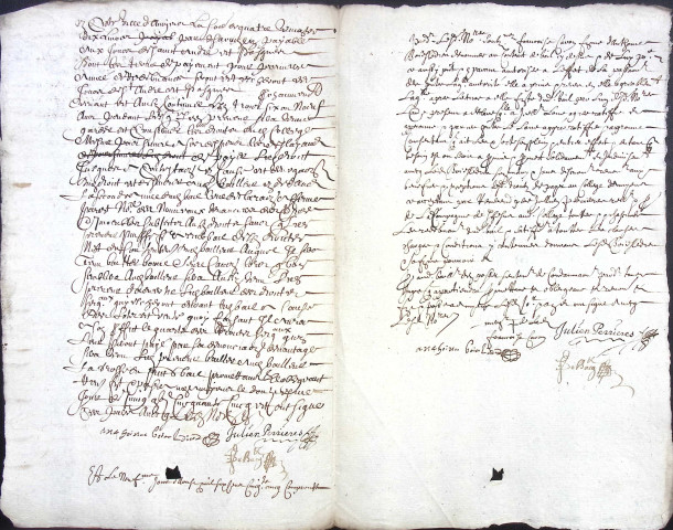 Etude de Me François Debacq à Amiens (étude n°7). Minutes des années 1655-1657
