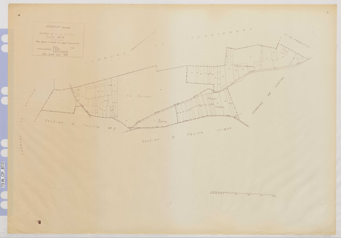 Plan du cadastre rénové - Brassy : section A1