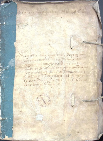 Etude de Me François Lecaron à Amiens (étude n°11). Minutes des années 1624-1625