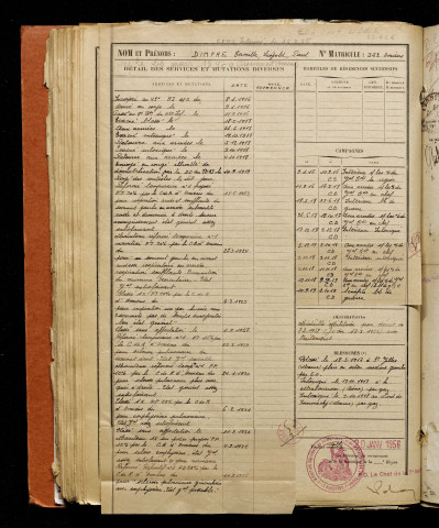 Dimpre, Camille Léopold Paul, né le 22 mars 1897 à Oisemont (Somme), classe 1917, matricule n° 352, Bureau de recrutement d'Amiens