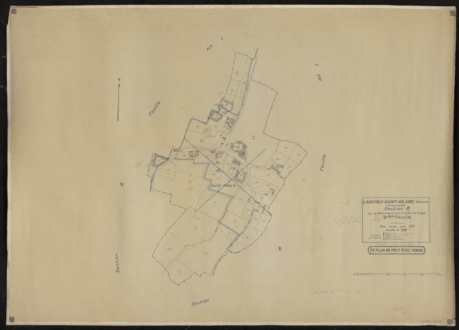 Plan du cadastre rénové - Lanches-Saint-Hilaire : section B2