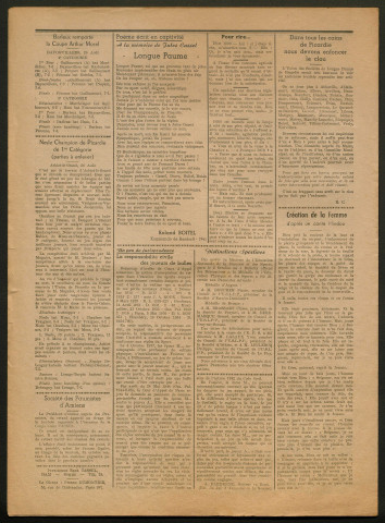 Longue Paume (numéro 23), revue officielle de la Fédération Française de Longue Paume