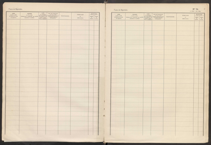 Table du répertoire des formalités, de Belval à Hibon, registre n° 44 (Conservation des hypothèques de Montdidier)