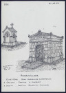 Ansauvillers (Oise) : deux chapelles funéraires au cimetière - (Reproduction interdite sans autorisation - © Claude Piette)