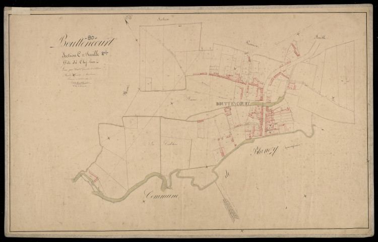 Plan du cadastre napoléonien - Bouttencourt : Chef-lieu (Le), C2
