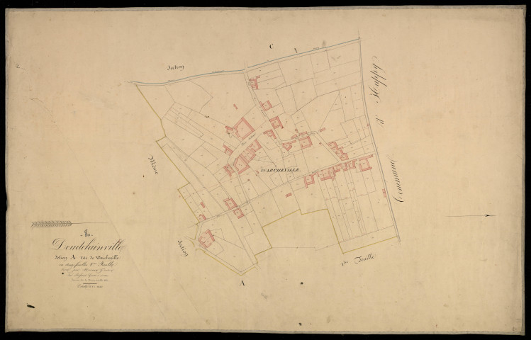 Plan du cadastre napoléonien - Doudelainville : Warcheville, A2