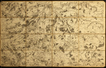 Carte d'époque Louis XVI pour la région d'Amiens et du Sud d'Amiens, descendant à Gerberoy, et comprenant celles de Roye, Tilloloy et Montdidier