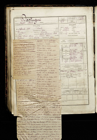 Dastugue, Joseph Marie, né le 08 septembre 1898 à Lombez (Gers), classe 1918, matricule n° 1138, Bureau de recrutement d'Amiens