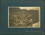 Longueau (Somme). Un camp de prisonniers allemands sous la garde de soldats français