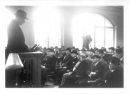Inauguration de la synagogue d'Amiens. Au premier rang, Jean-Moulin, secrétaire général de la préfecture d'Amiens