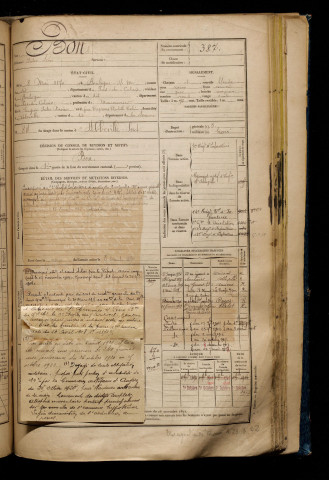 Bon, Jules Léon, né le 08 mai 1870 à Boulogne-sur-Mer (Pas-de-Calais), classe 1890, matricule n° 387, Bureau de recrutement d'Abbeville