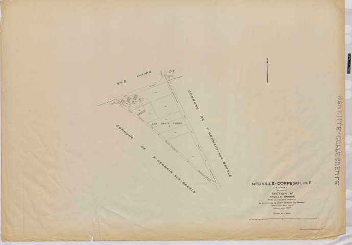 Plan du cadastre rénové - Neuville-Coppegueule : section A