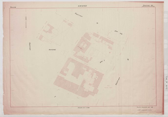 Plan du cadastre rénové - Amiens : section XV