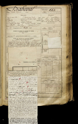 Daboval, Charles Alphonse, né le 17 mars 1883 à Blangy-sur-Bresle (Seine-Maritime), classe 1903, matricule n° 683, Bureau de recrutement d'Abbeville