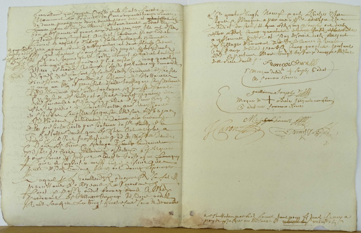 Etude de Me Charles Louvet à Ault. Minutes de l'année 1689