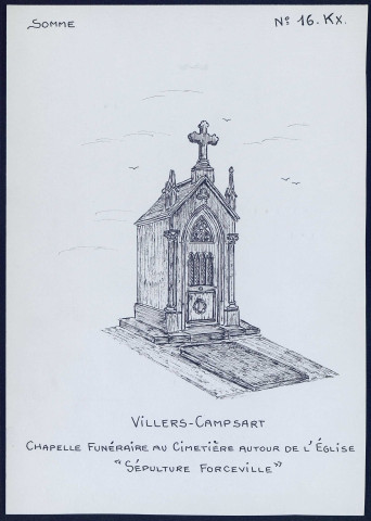 Villers-Campsart : chapelle funéraire au cimetière - (Reproduction interdite sans autorisation - © Claude Piette)