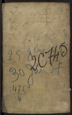 Contrôle des actes du bureau d'Andainville pour la période du 25 octobre 1736 au 30 juin 1737