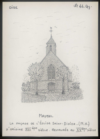 Maysel (Oise) : façade de l'église Saint-Didier - (Reproduction interdite sans autorisation - © Claude Piette)