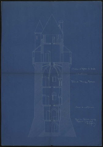 Chateau de Robert le Diable à Moulineaux, propriété de M. Cosserat : plan de la tour de Bourg-Achard