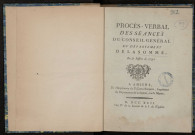 Délibérations du conseil du département : « Procès-verbal des séances du conseil général du département de la Somme en sa session de 1791. » Impression du registre précédent (L 70)