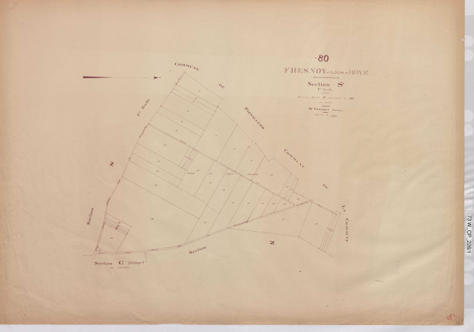 Plan du cadastre rénové - Fresnoy-lès-Roye : section S1