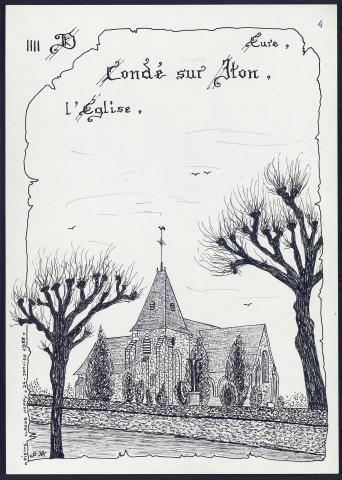 Condé-sur-Iton (Eure) : l'église - (Reproduction interdite sans autorisation - © Claude Piette)
