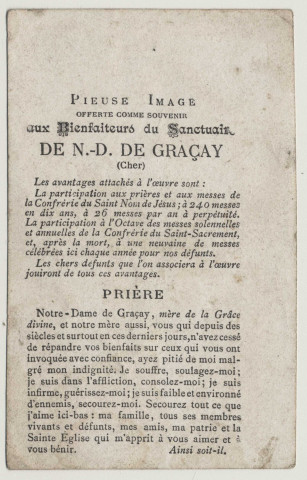 Notre-Dame de Gracay. La Vierge et l'Enfant
