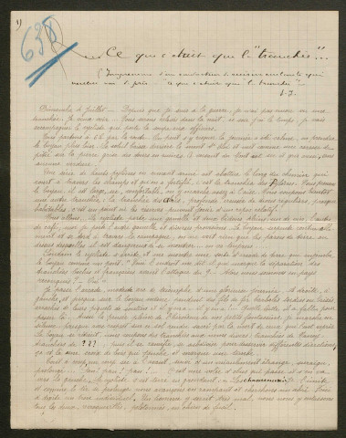 Témoignage de Gireaudeau, J. (Brancardier mitrailleur) et correspondance avec Jacques Péricard