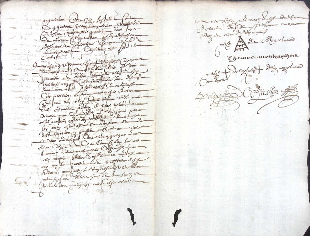 Etude de Me François De Saint-Fuscien à Amiens (étude n°18). Minutes de l'année 1638