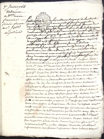 Etude de Me Nicolas Beaudelocque à Amiens (étude n°16). Minutes des années 1767-1772