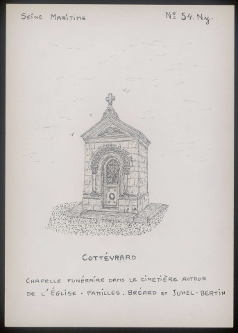 Cottévrard (Seine-Maritime) : chapelle funéraire dans le cimetière - (Reproduction interdite sans autorisation - © Claude Piette)