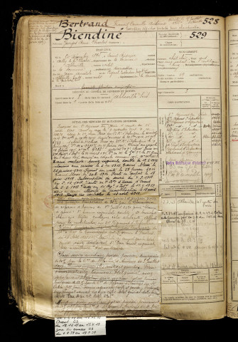 Biendiné, Georges René Charles, né le 20 décembre 1894 à Saint-Riquier (Somme), classe 1914, matricule n° 529, Bureau de recrutement d'Abbeville