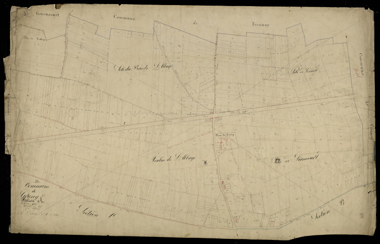 Plan du cadastre napoléonien - Gruny : Pavé (Le), A