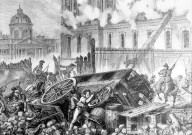 Révolution de 1848. Les barricades des insurgés devant les Tuileries, lors des journées de juin 1848