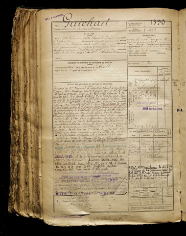 Guichart, Maurice Fernand, né le 22 décembre 1897 à Mers-les-Bains (Somme), classe 1917, matricule n° 1390, Bureau de recrutement d'Abbeville