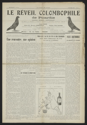 Le Réveil colombophile de Picardie, numéro 9