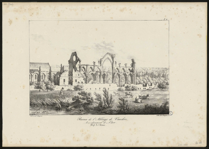 Ruines de l'Abbaye de Vauclair, arrondissement de Laon. (Département de l'Aisne)