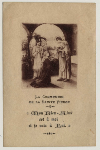 La communion de la Sainte Vierge